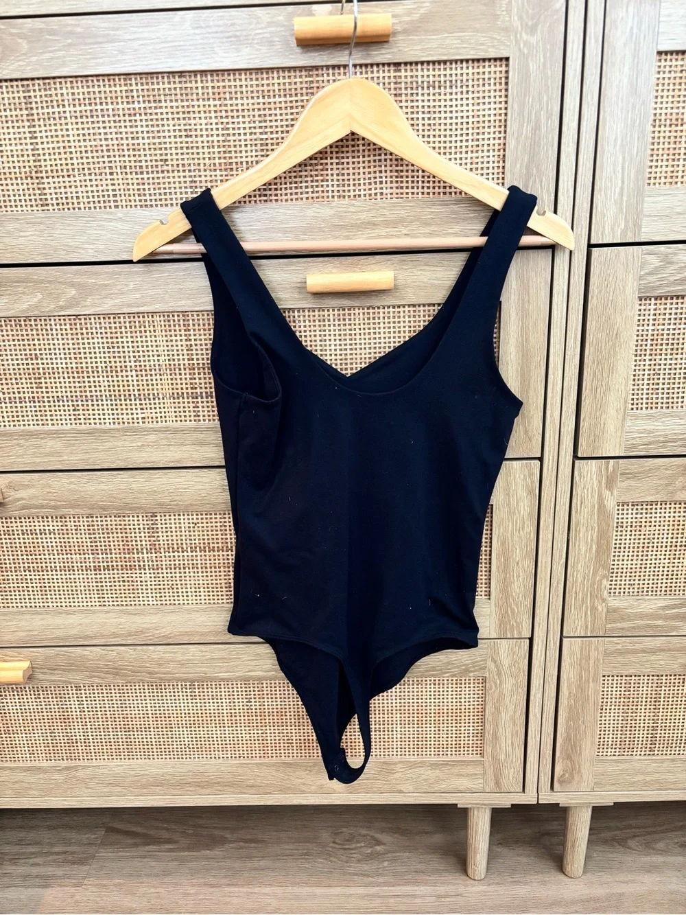 Abercrombie & Fitch Black Girls' V-Neck One-Piece Bodysuit